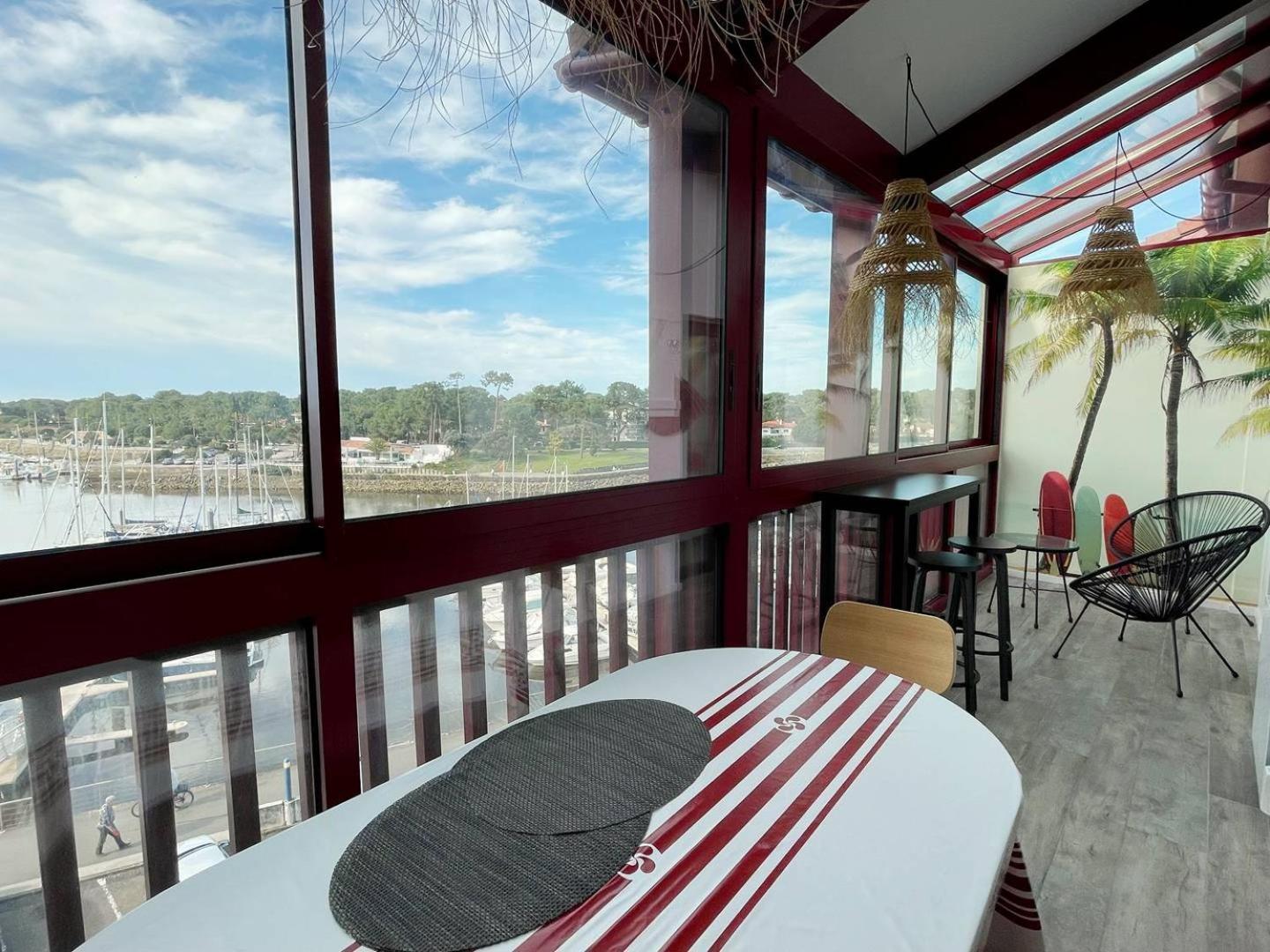 Port Sud - T3 En Duplex Avec Vue Panoramique Sur Le Port De Capbreton公寓 外观 照片